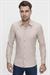 Slim Fit Pamuk Saten Klasik Bej Gömlek  Gk 624