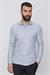 Slim Fit Pamuk Saten Klasik Gri Gömlek  Gk 604