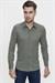 Slim Fit Pamuk Saten Klasik Haki Gömlek  Gk 624