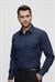 Slim Fit Pamuk Saten Klasik Lacivert Gömlek  Gk 624