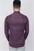 Slim Fit Pamuk Saten Klasik Mor Gömlek  Gk 604