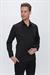 Slim Fit Pamuk Saten Klasik Siyah Gömlek  Gk 624