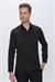 Slim Fit Pamuk Saten Klasik Siyah Gömlek  Gk 624