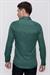Slim Fit Pamuk Saten Klasik Yeşil Gömlek  Gk 624