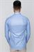 Slim Fit Pamuk Saten Uzun Kol Klasik Mavi Gömlek  Gk 157