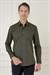 Slim Fit Pamuk Uzun Kol Klasik Haki Gömlek  Gk 745