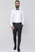 Slim Fit Pilesiz Yan Cepli Esnek Yün Siyah Kumaş Pantolon P 1091
