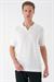 Slim Fit Polo Yaka Kısa Kol %100 Pamuk Beyaz Triko Tr 868