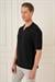 Slim Fit Polo Yaka Kısa Kol %100 Pamuk Siyah Triko Tr 868