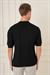 Slim Fit Polo Yaka Kısa Kol %100 Pamuk Siyah Triko Tr 868