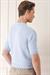 Slim Fit Polo Yaka Kısa Kol %100 Pamuk Mavi Triko Tr 868