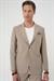 Slim Fit Torba Cep Spandex Karışımlı Casual Bej Ceket C 714