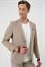 Slim Fit Torba Cep Spandex Karışımlı Casual Bej Ceket C 714