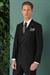 Slim Fit Yağmur Deseni Çizgili Kruvaze Klasik Siyah Takım Elbise  Tk 888