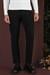 Slim Fit Yan Cepli Dokulu Esnek Casuel Siyah Pantolon P 1139