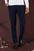 Slim Fit Yan Cepli Dokulu Esnek Casuel Lacivert Pantolon P 1139