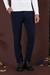 Slim Fit Yan Cepli Dokulu Esnek Casuel Lacivert Pantolon P 1139