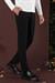 Slim Fit Yan Cepli Dokulu Esnek Casuel Siyah Pantolon P 1139