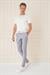 Slim Fit Yan Cepli Düz Esnek Casuel Gri Mavi Pantolon P 1144