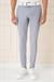 Slim Fit Yan Cepli Düz Esnek Casuel Gri Mavi Pantolon P 1144