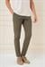 Slim Fit Yan Cepli Düz Esnek Casuel Haki Pantolon P 1144