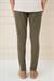Slim Fit Yan Cepli Düz Esnek Casuel Haki Pantolon P 1144