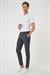 Slim Fit Yan Cepli Düz Esnek Casuel Koyu Füme Pantolon P 1144