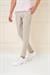 Slim Fit Yan Cepli Düz Esnek Casuel Koyu Bej Pantolon P 1144