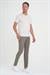 Slim Fit Yan Cepli Düz Esnek Casuel Vizon Pantolon P 1144