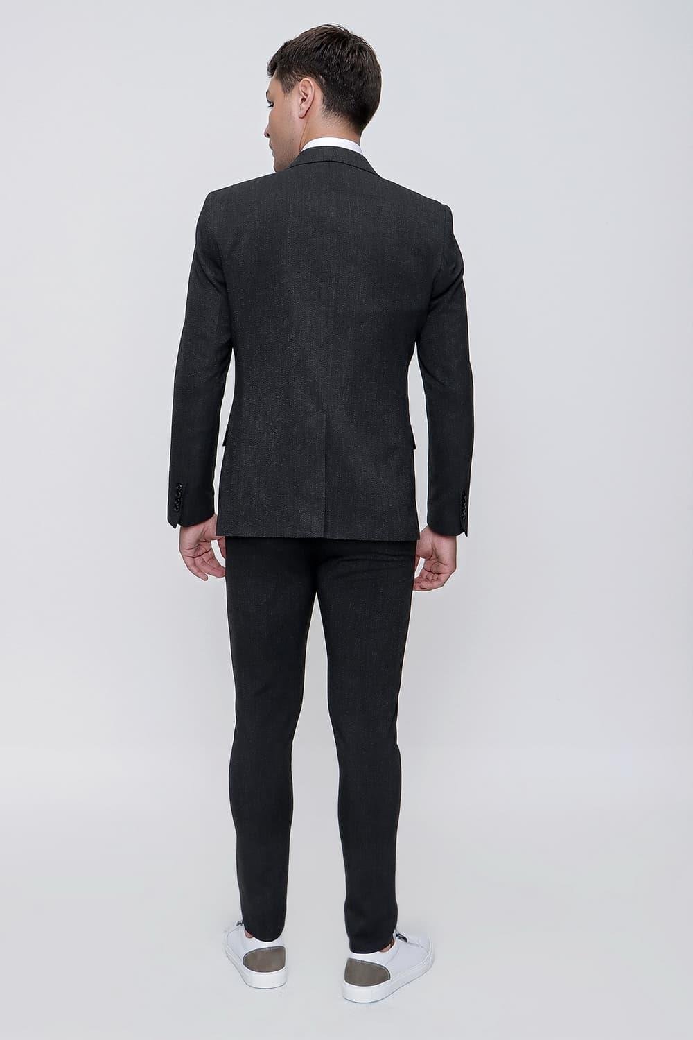 STK 008 Slim Fit Siyah Klasik Takım Elbise