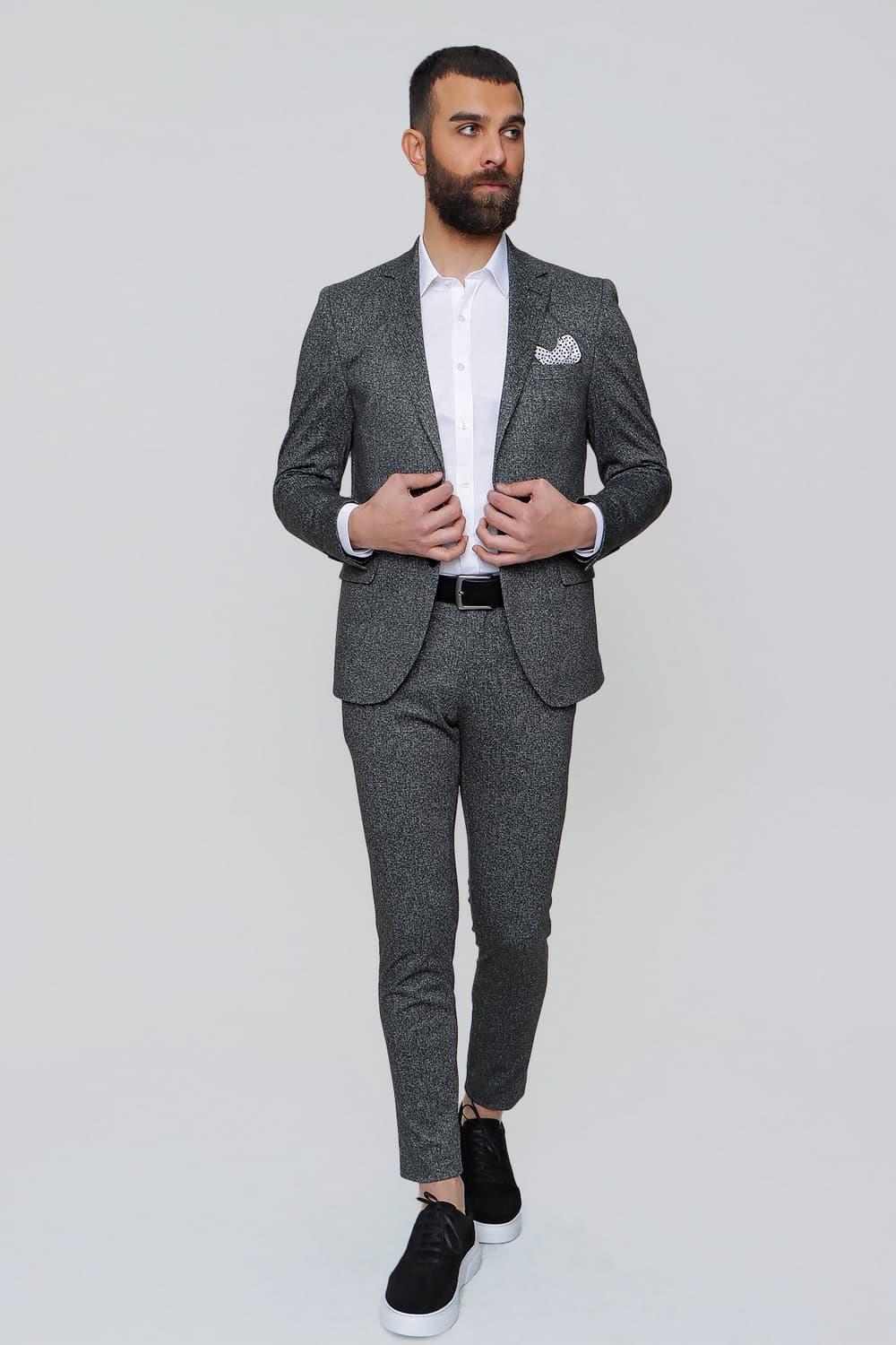 STK 013 Slim Fit Siyah Klasik Takım Elbise