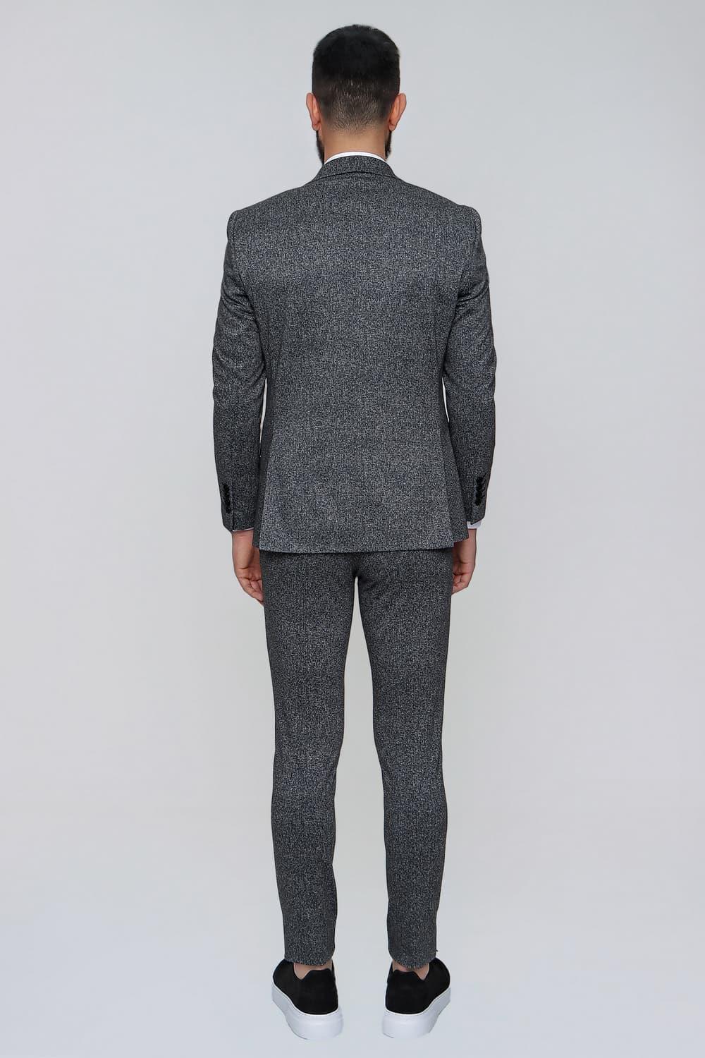 STK 013 Slim Fit Siyah Klasik Takım Elbise