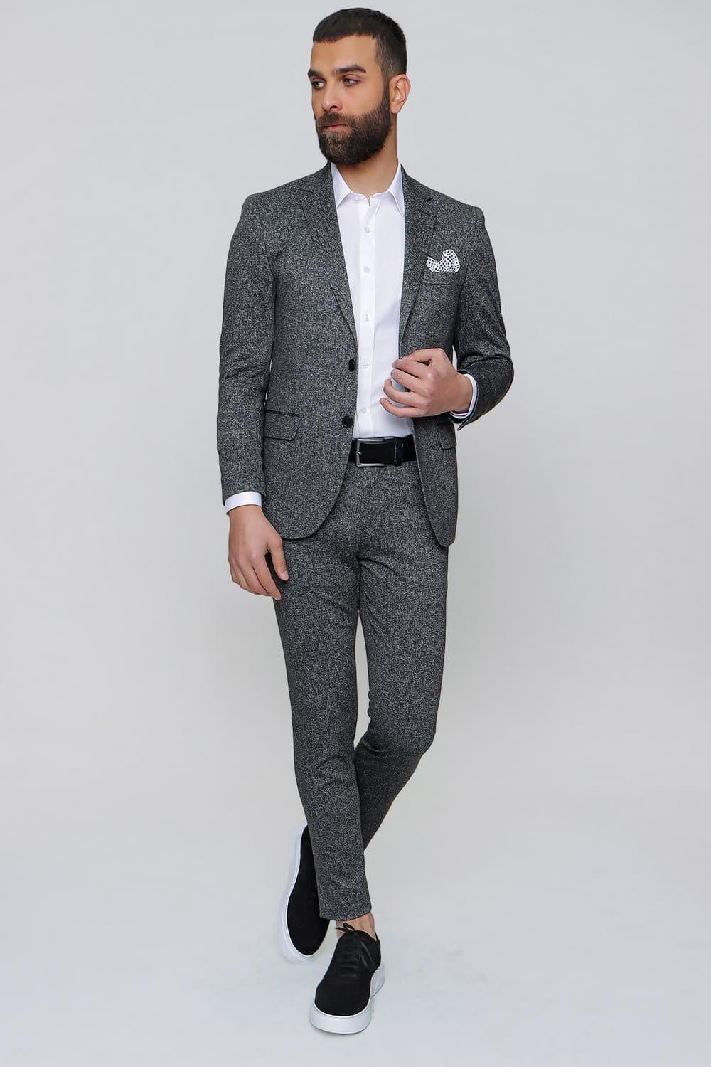 STK 013 Slim Fit Siyah Klasik Takım Elbise