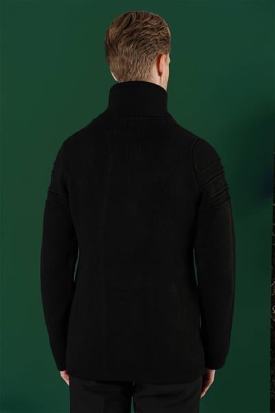 02 Slim Fit Siyah Spor Kaban
