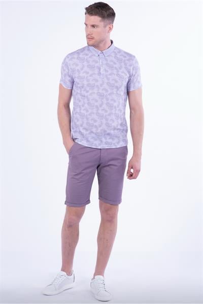 029 Slim Fit Lila Bermuda