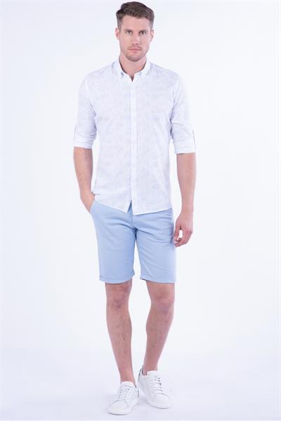 029 Slim Fit Mavi Bermuda