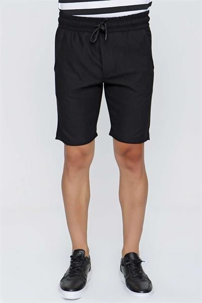 030 Slim Fit Siyah Bermuda