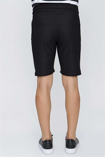 030 Slim Fit Siyah Bermuda