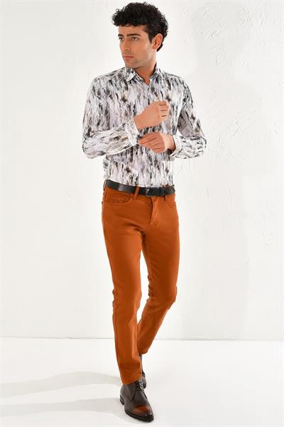 048 Slim Fit Tarçın Spor Pantolon