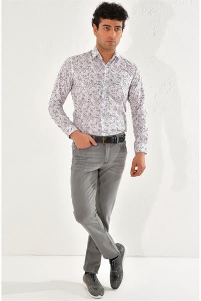 056 Slim Fit Gri Jean Pantolon