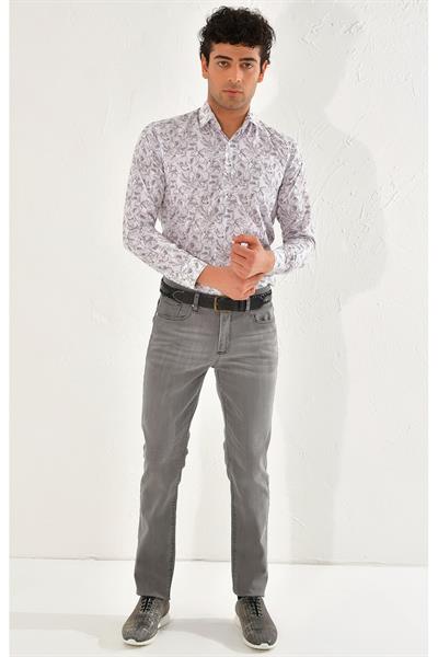 056 Slim Fit Gri Jean Pantolon