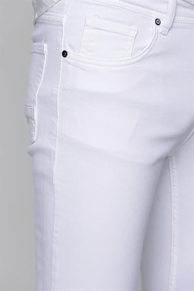 093 Beyaz Jean Pantolon