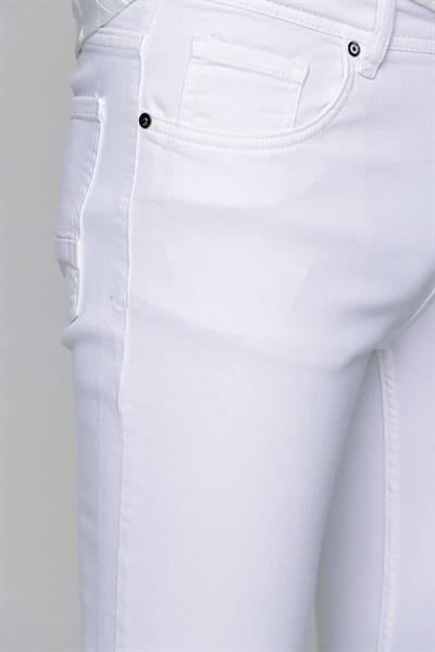 093 Beyaz Jean Pantolon