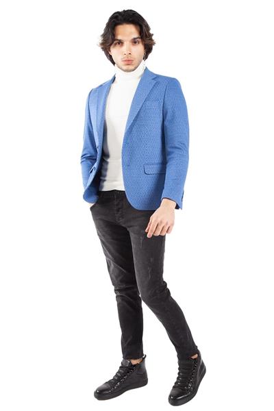 C 571 Slim Fit Gök Mavi Spor Ceket