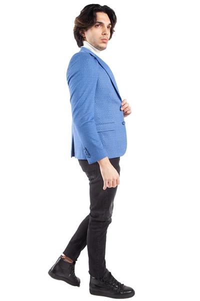 C 571 Slim Fit Gök Mavi Spor Ceket
