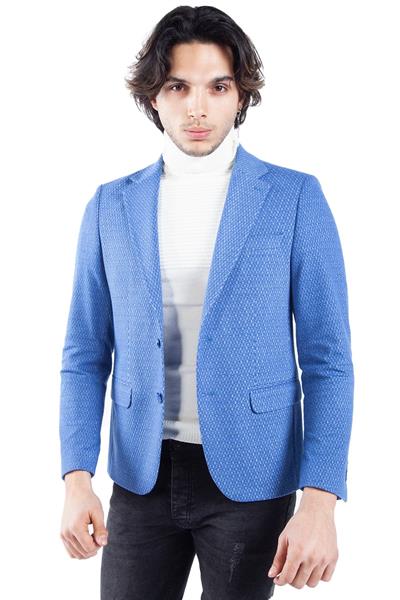 C 571 Slim Fit Gök Mavi Spor Ceket