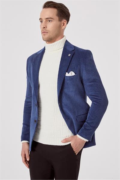 C 575 Slim Fit İndigo Spor Ceket