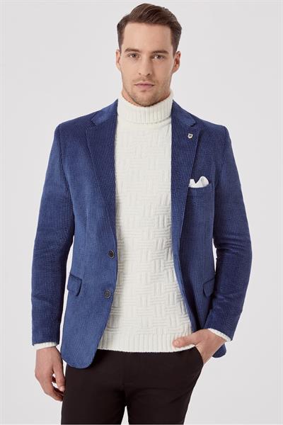 C 575 Slim Fit İndigo Spor Ceket