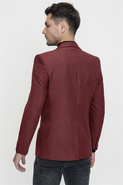 C 595 Slim Fit Bordo Spor Ceket