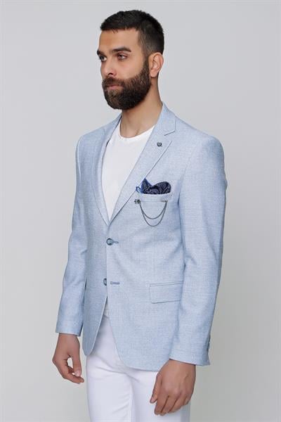 C 613 Slim Fit Mavi Spor Ceket